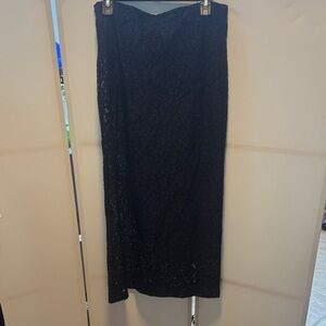 Proenza Schouler Black Lace Maxi Skirt